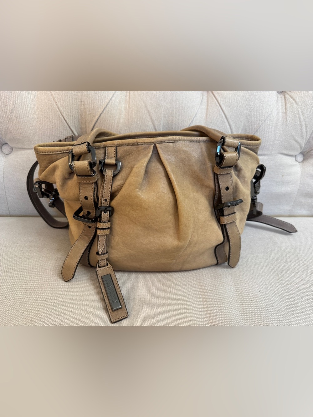 vintage Burberry slouchy/hobo shoulder bag